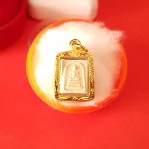 Phra Somdej Gold Plated Micron Pendant Talisman Thai Buddha Amulet - Picture 1 of 3