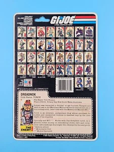GI JOE DREADNOK TORCH UNCUT FULL CARDBACK PEACH FILE CARD (34 BACK) WOW! 🔥 - Picture 1 of 2