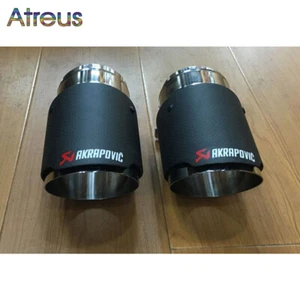Puntas de escape trasero de fibra de carbono OD para automóvil Akrapovic 67 mm ID/101 mm - Imagen 1 de 6
