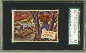1954 Topps Scoop #135 Mississippi River Flood Kills 1927 HI NUMBER SGC NM+ 7.5 - Picture 1 of 2