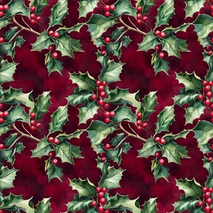 Holly & Berries Red Christmas Sewing Fabric Metres/Fat/Long/Quarters 100% Cotton - Picture 1 of 2