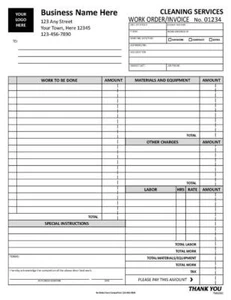 500 Reinigungsservice Arbeitsauftrag Rechnungsformulare / 2-teilig selbstdurchschreibend / TMG081 - Bild 1 von 1