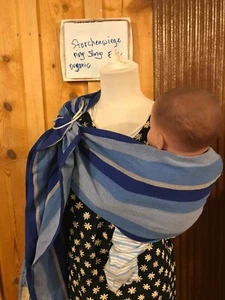 Babywearing ring sling wrap soft baby infant carrier STORCHENWIEGE Germany - Picture 1 of 3