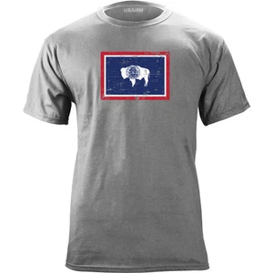 Wyoming State Flag Distressed T-Shirt - Picture 1 of 1
