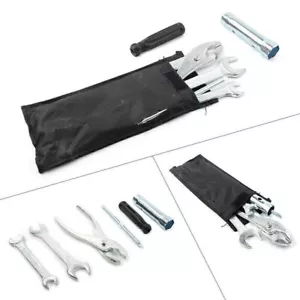 Spark Plug Spanner Wrench Plier Socket Tool Kit With Storage Pocket Motorcycle - Picture 1 of 9