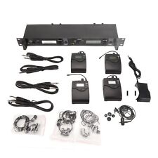 Wireless Earphone Monitor System 2 Channel 4 Bodypacks Whole Metal UHF Stage US