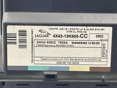 Jaguar X-Type 2005 módulo de control de bloqueo de seguridad OEM 4X4315K600CL 02-08 Foto 1 de 4