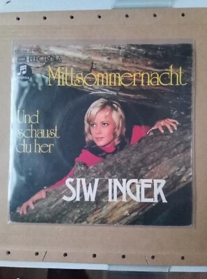 Siw Inger - Mittsommernacht 7" Vinyl VG+ Schallplatte - RAR Sammlungsauflösung - Bild 1 von 4