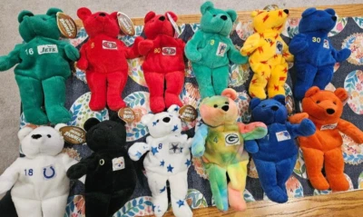 NFL Salvino's Bammers Bean Bag 12; Peyton, Marino, Aikman, Rice, Elway, Favre - Image 1 of 4