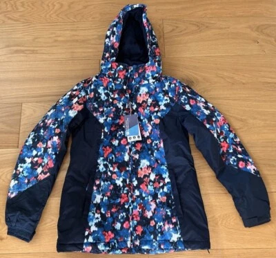 NEW Mountain Warehouse Womens Ski Jacket Coat Printed Teal Winter ALL SIZES - Image 1 of 2