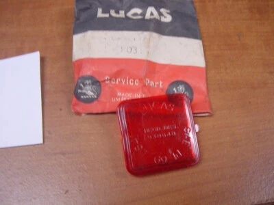 1 новый из старых запасов красный боковой маркерный объектив Lucas Aston DBS Lotus Elan Triumph Spit Saab Sonnett - Изображение 1 из 4