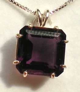 Siberian Purple Quartz Earth Heart Pendant j2925 - Picture 1 of 4