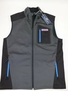 Gilet uomo VINEYARD VINES taglia XS grigio PERFORMANCE SAILING full zip NUOVO $125 - Foto 1 di 8