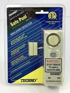 Rilevatore di ingresso area piscina sicura vintage TECHKO modello S087 nuovo in confezione! - Foto 1 di 4