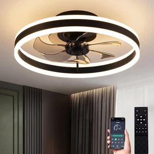 20'' Ceiling Fan With Light Wind Speed With Smart APP Remote 3 Colors Dimmable - Picture 1 of 14