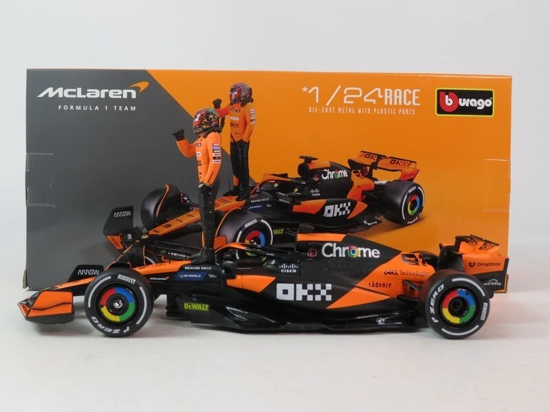 Burago BBurago F1 Mclaren MCL38 #81 Oscar Piastri Miami GP 2024 1/24 18-28040#81