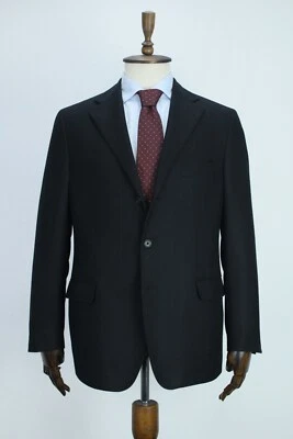 Abrigo Blazer Chaqueta Deportivo CORNELIANI Franela Negra LANA Y CACHEMIR 52IT 42US/Reino Unido Foto 1 de 4