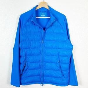G/FORE Giacca da Golf Uomo The Shelby Logo In rilievo Blu Racer Taglia Large - Foto 1 di 10