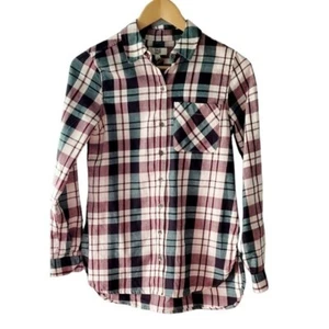 True Craft Burgundy and Green Flannel Shirt New with Tags Size XS New with Tags - Picture 1 of 3
