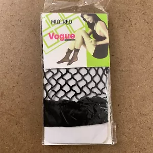 Miss Red Anlaey Women's One Size Black Knee High Fishnet Socks 1 Pair NWT - Picture 1 of 3