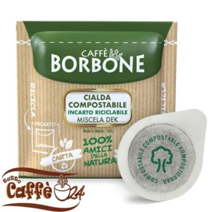 50 Cialde caffè espresso Borbone miscela Verde Dek Decaffeinato - Foto 1 di 1
