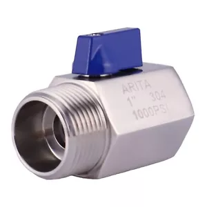 Mini Ball Valve 3/8" Stainless Steel 304 Reduced Port 1000PSI for Water Oil &... - Picture 1 of 6
