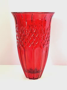 Waterford Marquis Shelton Cranberry Kristallvase 8 Zoll - Bild 1 von 13