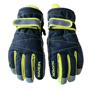 Nandn Soft Plush Lined Warm Gloves Women’s Boys Girls Youth Size M Black Yellow - Picture 1 of 14