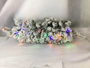 Bethlehem Lights 36” Flocked Swag With LED Lights And Timer - Picture 1 of 9