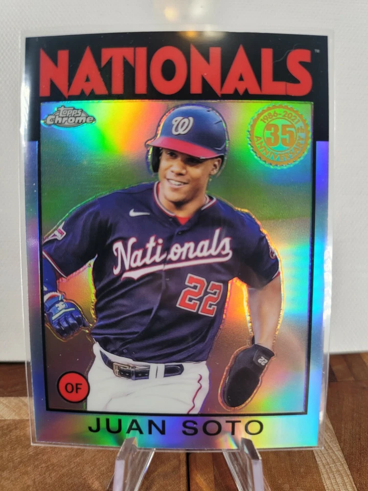 Juan Soto 2021 Topps Chrome #86BC-4 1986 insert Washington Nationals - Image 1 of 2