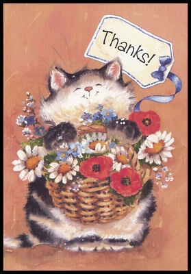 Greeting Card - Cat Kitten - Margaret Sherry - Thank You 1000 - Image 1 of 2