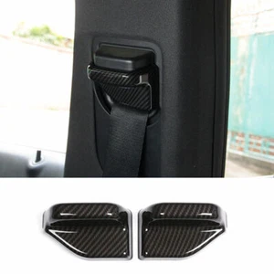 Fit For Benz GLA 2020-2023 ABS Carbon Fiber Interior Seat Belt Buckle Cover Trim - Picture 1 of 7