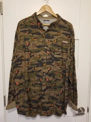 Men's Columbia Sportswear Premium Hunting Gear Duck Camo Shirt - Size XL - Image 1 of 4