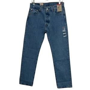 Levi’s 501 Men’s Jeans Size 30x30 Straight Leg Denim Medium Wash 5-Pocket NEW - Picture 1 of 11