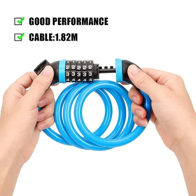 5-значный код комбинации Tonyon велосипедный замок сверхпрочный прочный велосипед безопасности и т. д. - Изображение 1 из 4