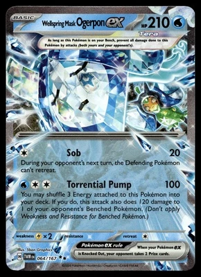 WELLSPRING MASK OGERPON EX 064/167 DOUBLE RARE TWILIGHT MASQUERADE POKEMON - Image 1 of 4