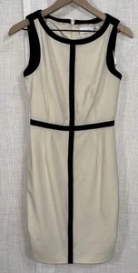 Calvin Klein Etuikleid Damen 2 hellbraun & schwarz ärmellos Colorblock - Bild 1 von 10