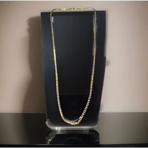 Sterling Silver 925 Italy P.Lux Coat Mariner Link Necklace 18" long Tri Color - Picture 1 of 8