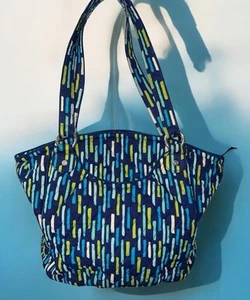 Vera Bradley Glenna Bag Katalina Showers Print Navy & Greens Shoulder Tote New - Picture 1 of 8