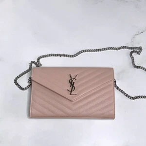 Saint Laurent Grain De Poudre Chevron YSL Envelope WOC | UVP 1550 $ - Bild 1 von 12