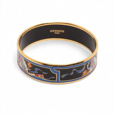 Brazalete Hermès Esmalte GP Oro x Azul Foto 1 de 4