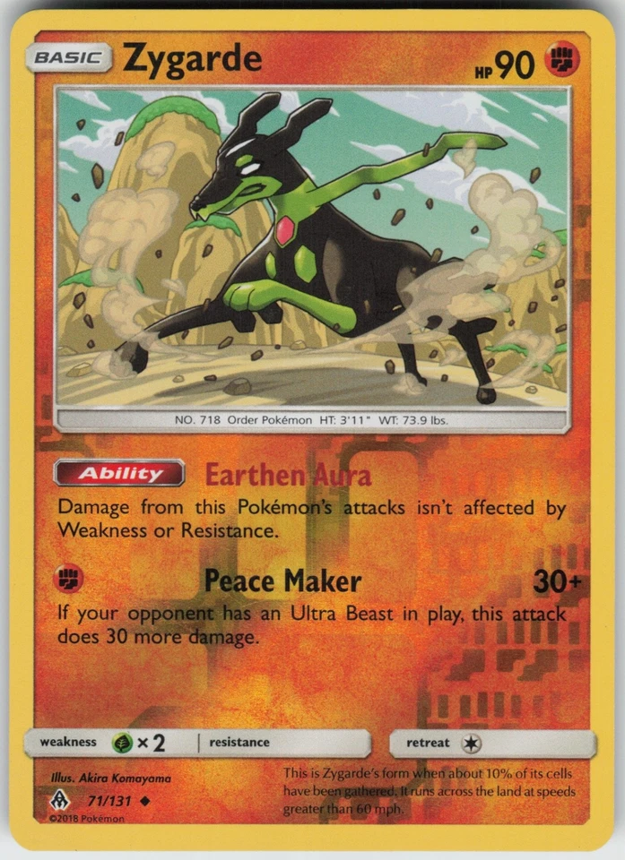 Reverse Holo Zygarde (71) 71/131 Uncommon SM - Forbidden Light NM - Image 1 of 1