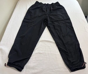 Hollister Damen Gr. L schwarz High Rise Nylon Jogginghose Kordelzug Active - Bild 1 von 9