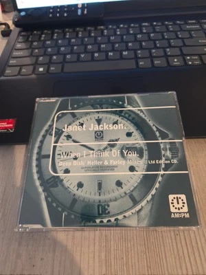 2 - JANET JACKSON WHEN I THINK OF YOU U.K 5TRK CD SINGLE DESIGN A DECADE CONTROL - Image 1 of 4