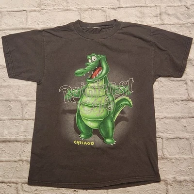 Camiseta Rainforest Café Chicago Crocodile Talla M Estampado Gráfico Foto 1 de 4