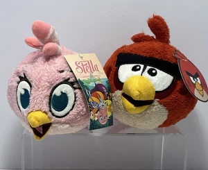 Logonet 2015 Rovio Angry Birds rot & Stella 5 Zoll Plüschtiere mit Etikett FINNLAND - Bild 1 von 16