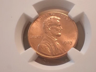 1983 Doubled Die Reverse Lincoln Cent...NGC MS66 RED....WOW !!! - Image 1 of 3