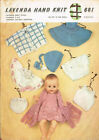 Knitting Pattern Copy 0666.  Dolls Clothes Outfits For 13 Inch Dolls.