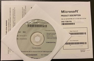 Brand New ,SQL Server Standard 2017  16 Core License Key DVD & COA