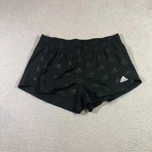 adidas active shorts womens M black AOP logo new running gym crossFit - Picture 1 of 15